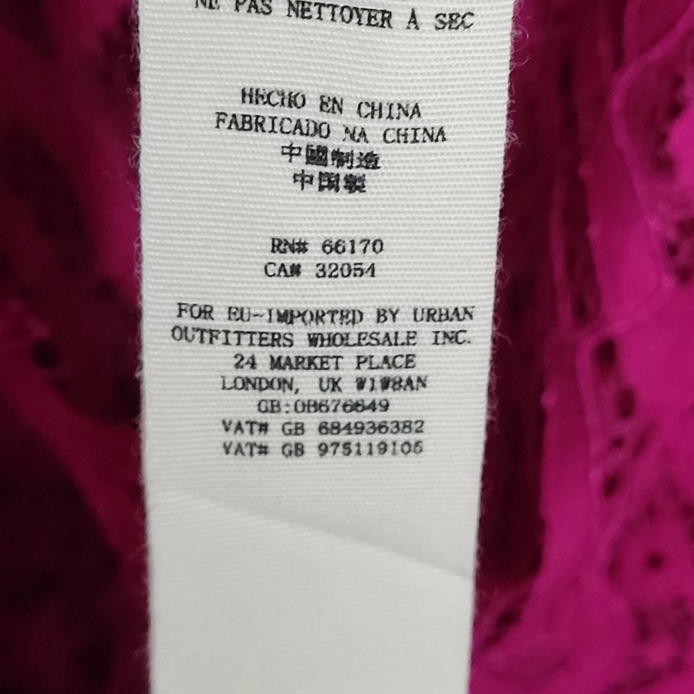 Free People Size S Heart In Two Orchid Fuisha Crochet Lace Mini Dress MRP $108 - Picture 9 of 12